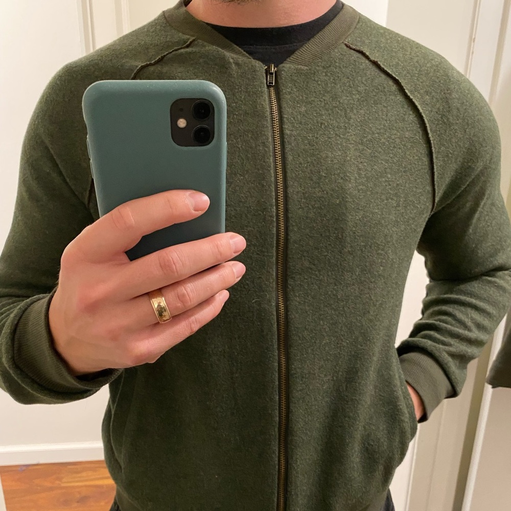Goodfellow slim-fit bomber jacket, Green, Men’s Size M